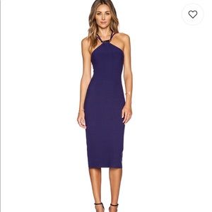 Halter Sweater Dress in Aubergine